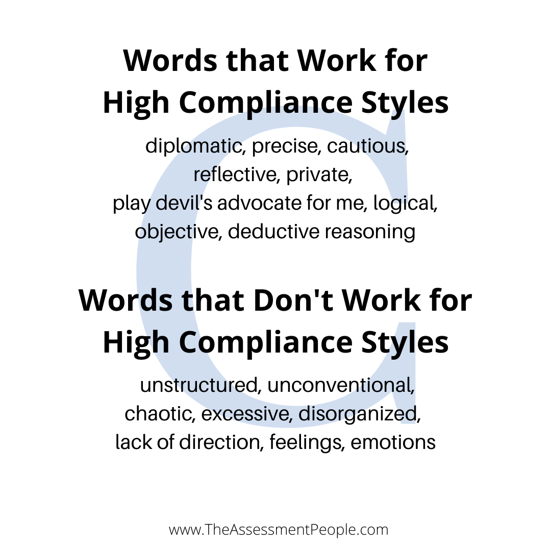 DISC Compliance Words