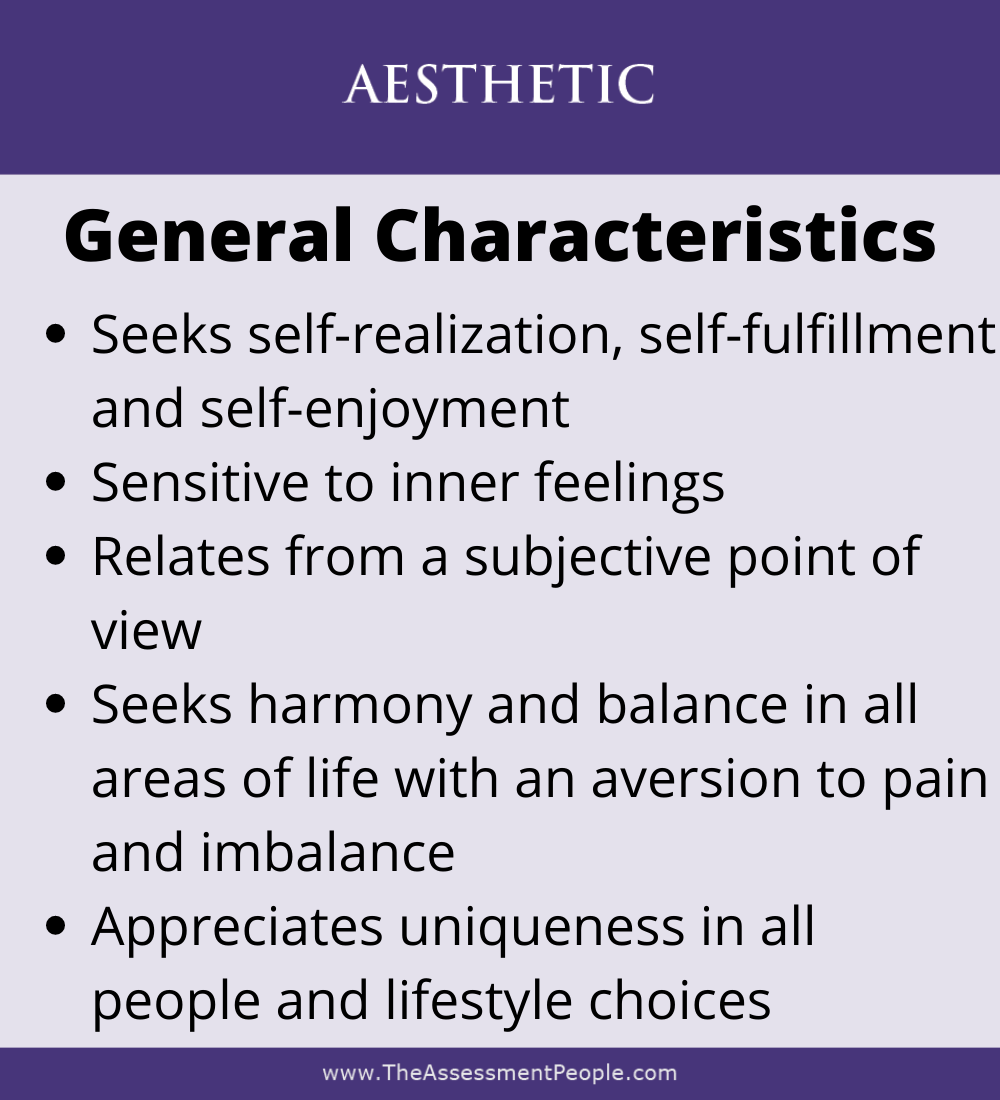 Aesthetic Motivator Characteristics