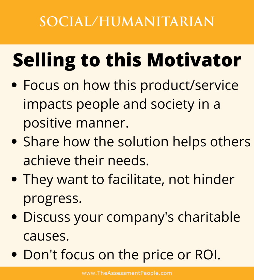 Selling Humanitarian Motivator
