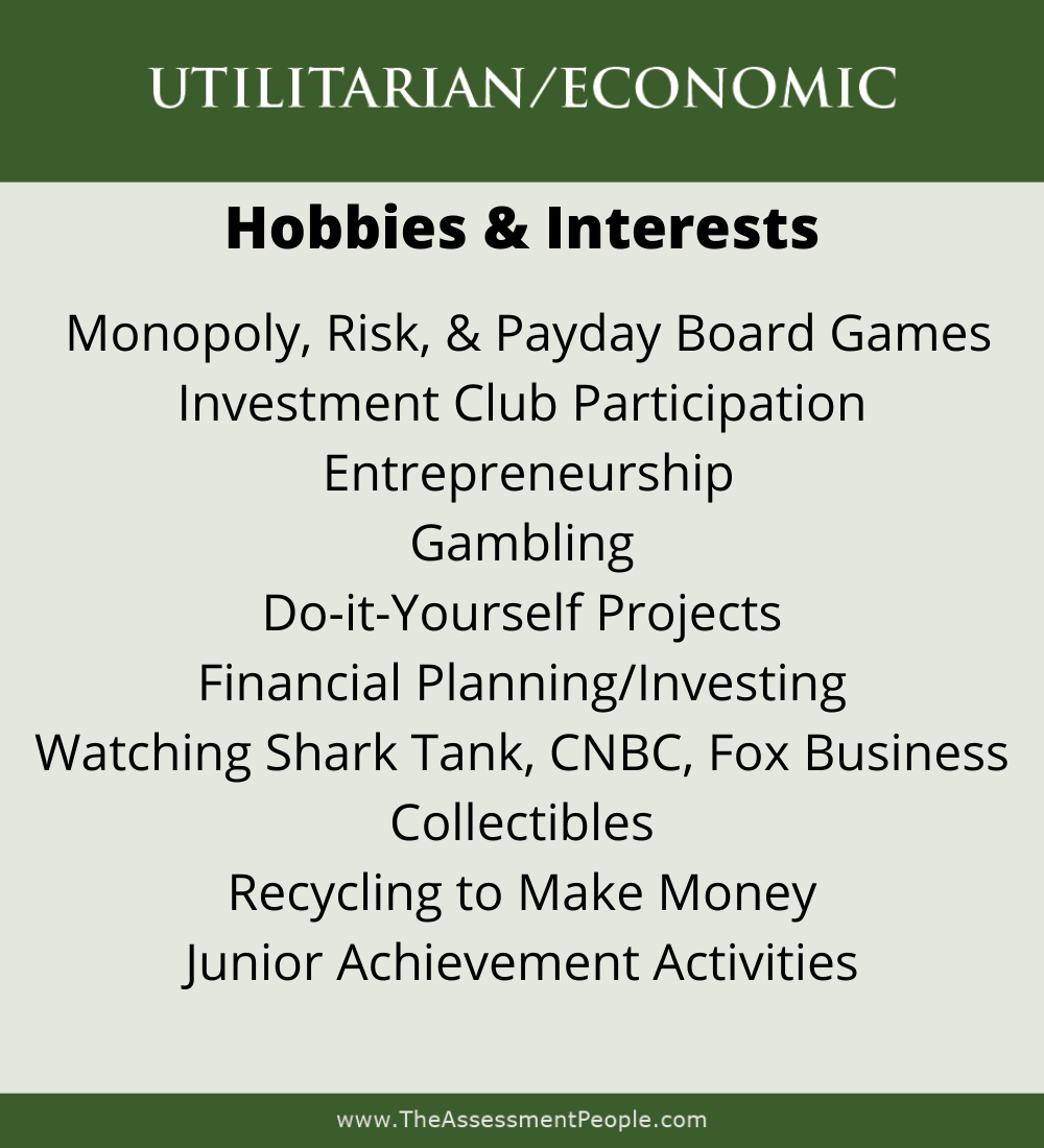 UtilitarianMotivatorInterests