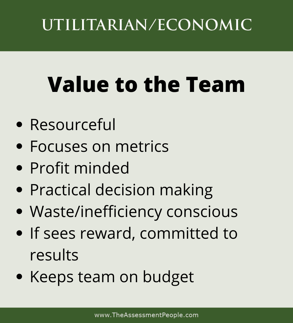 Utilitarian Motivator Team Value