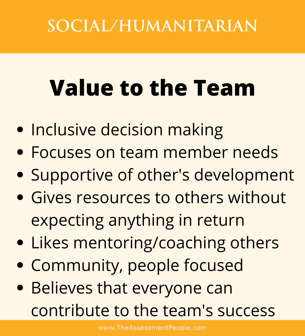 Social Motivator Value to the Team